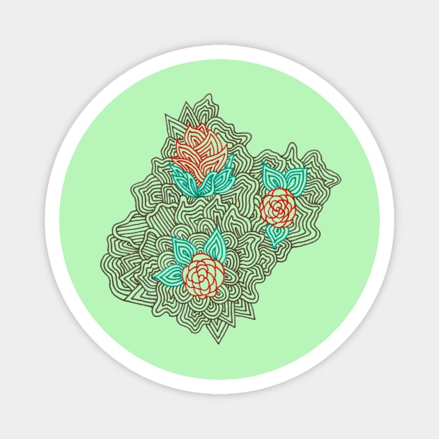 Spring Blooms Magnet by PsychedelicDesignCompany